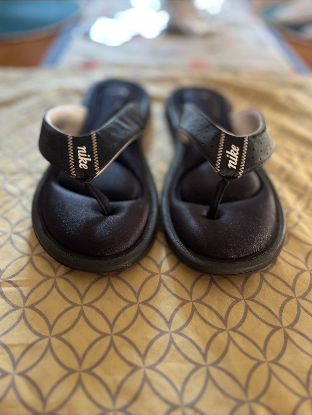 Nike Black Padded Thong Sandals